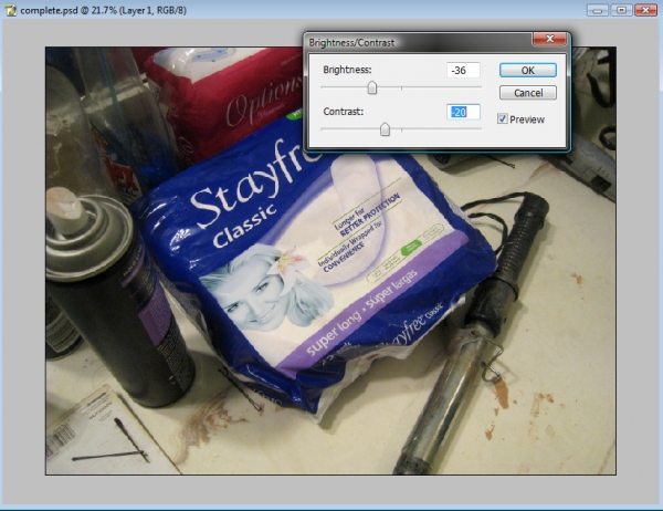 Creation of My sister is a slob: Step 5
